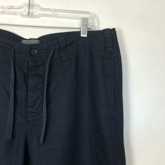 VINCE Size 32 Navy Blue Linen PantsStraight Leg - Picture 5 of 7